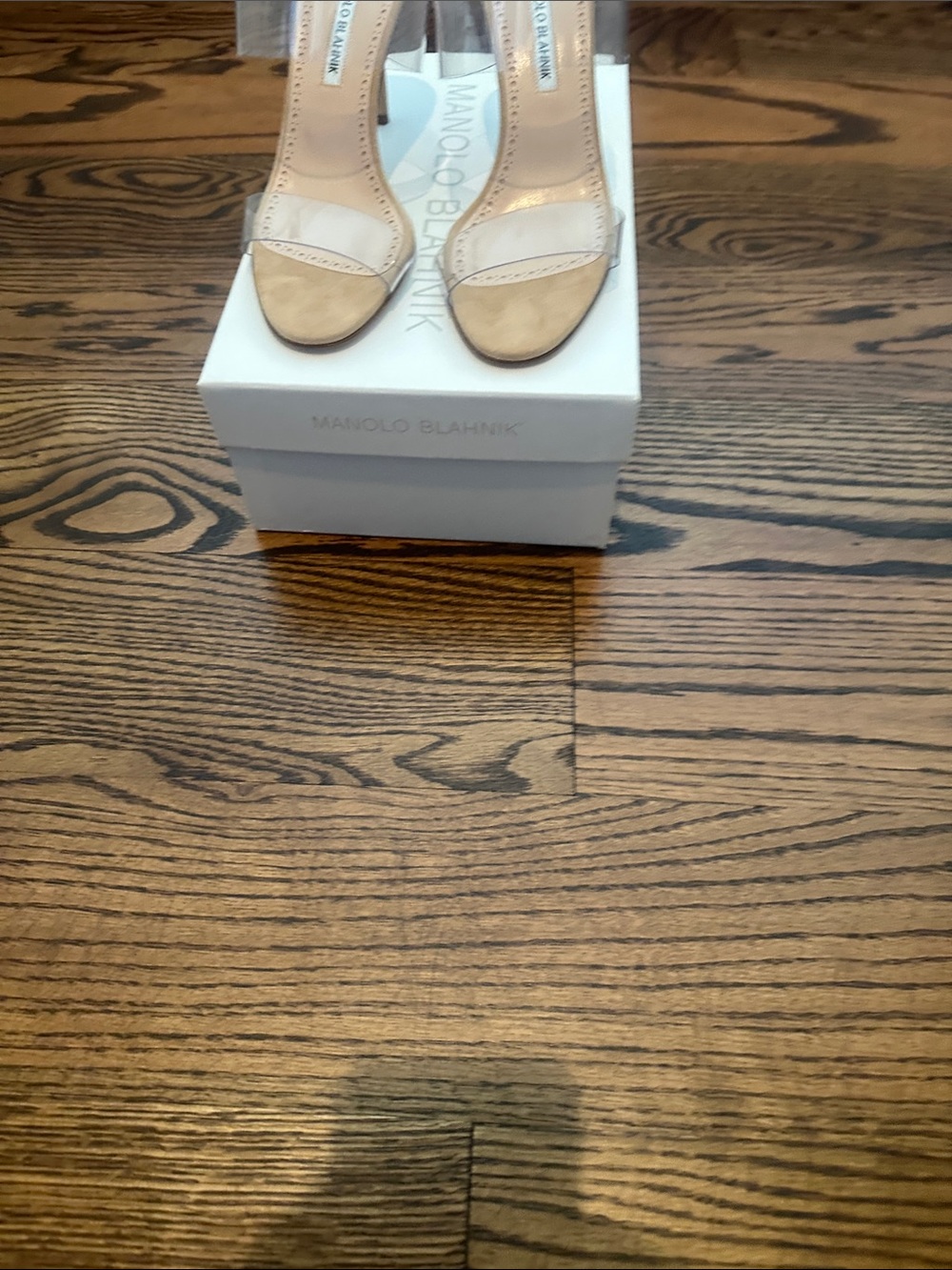 Women’s Sz. 38.5 NWT Manolo Blahnik Scolto Heel w/Clear Straps - Picture 8 of 15